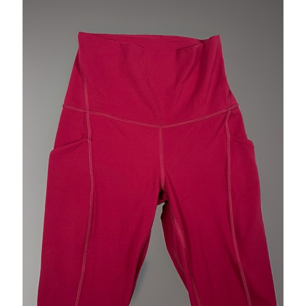 Lululemon Align HR Pant 25" Pockets Leggings 2 Red Nulu High Rise LW5DSHS